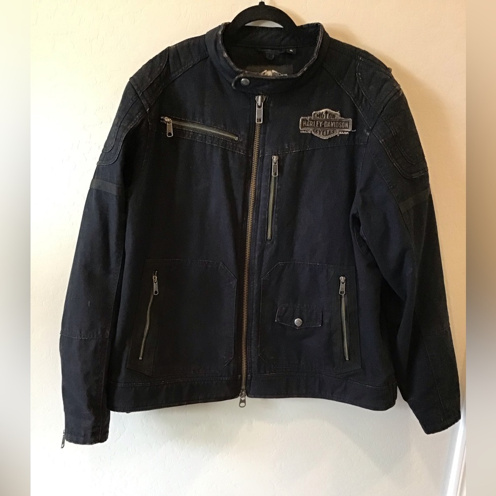 Men’s  XL Harley Davidson Black Denim Jacket
